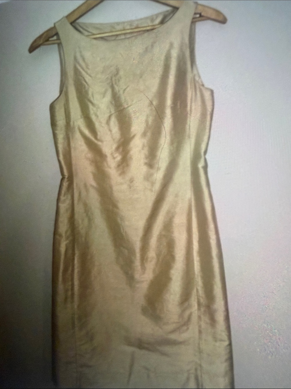 Henne Gold Sleeveless Sheath Dress